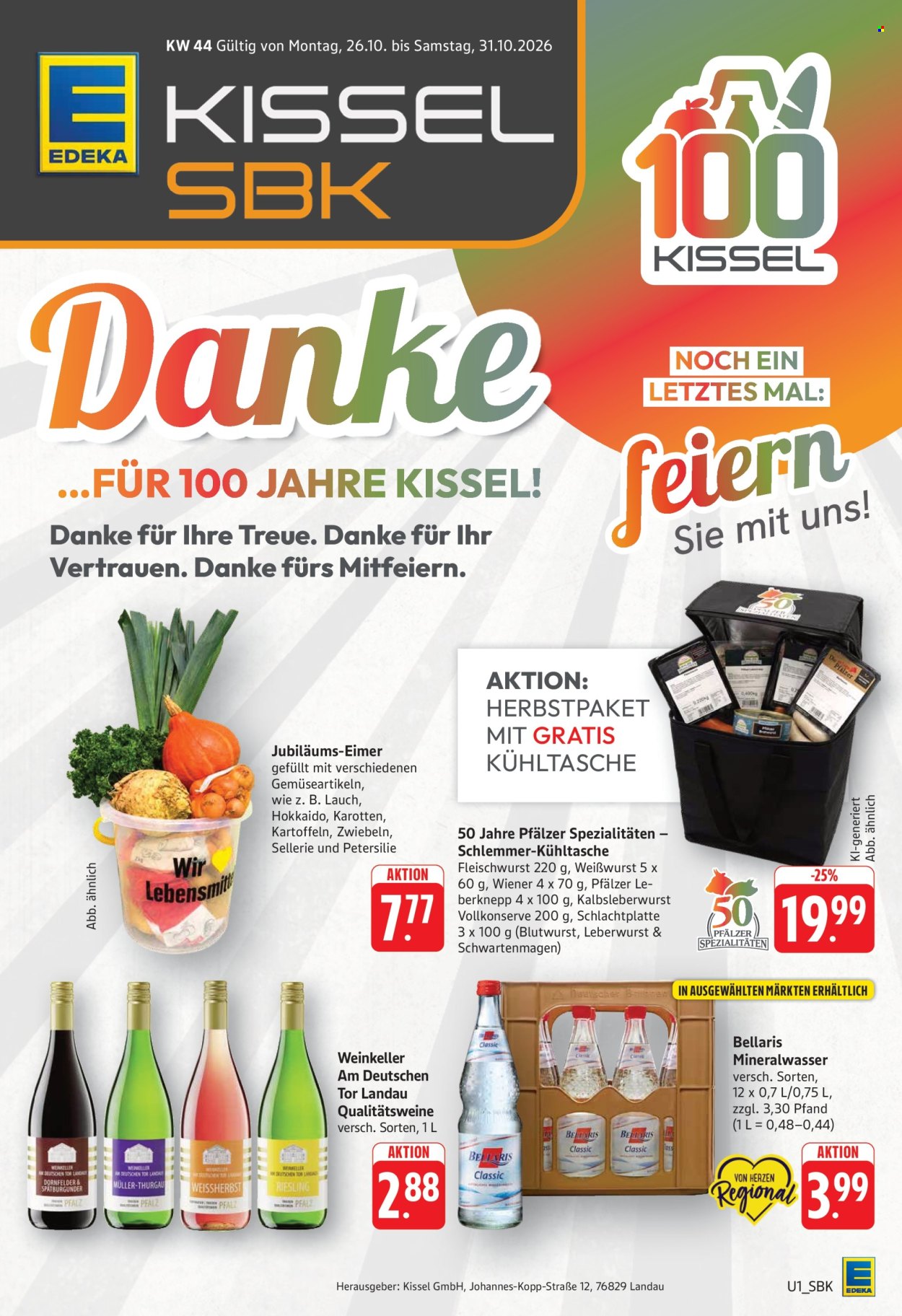 Edeka Prospekte  - 26.10.2026 - 31.10.2026. Seite 1