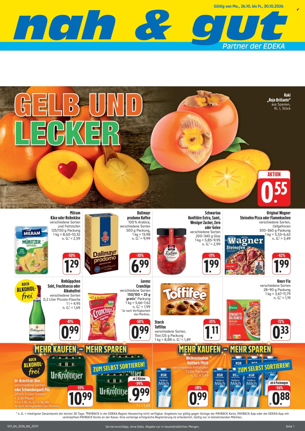 Edeka Prospekte  - 26.10.2026 - 31.10.2026. Seite 1