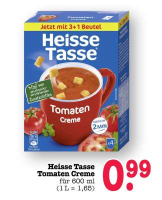 Heisse Tasse Tomaten Creme