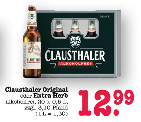 Clausthaler Original oder Extra Herb