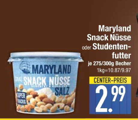 Maryland Snack Nüsse oder Studentenfutter