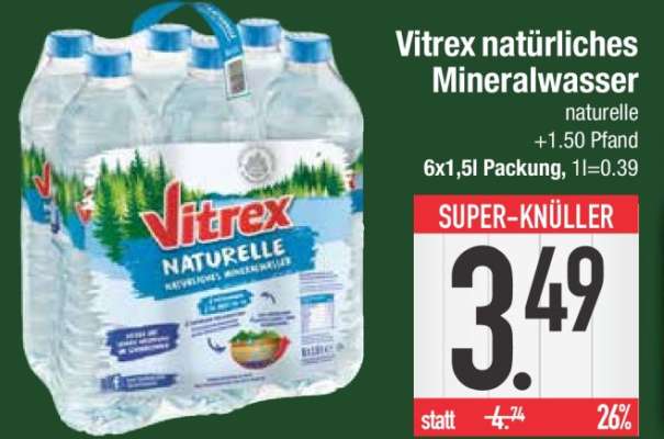 Vitrex natürliches Mineralwasser