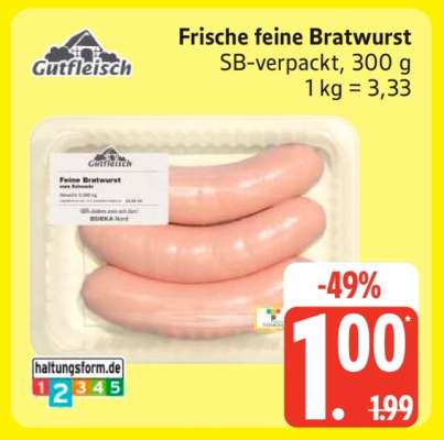 Frische feine Bratwurst