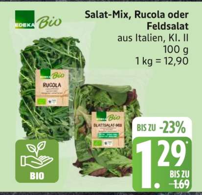 Salat-Mix, Rucola oder Feldsalat