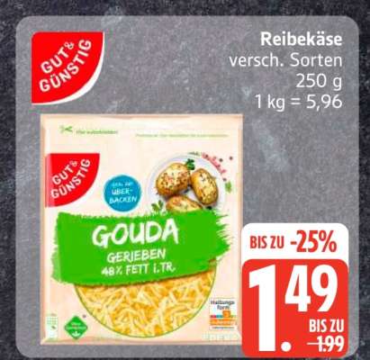 Gut & Günstig Gouda gerieben