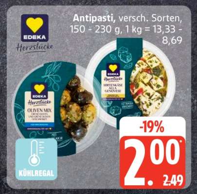 Antipasti, verschiedene Sorten
