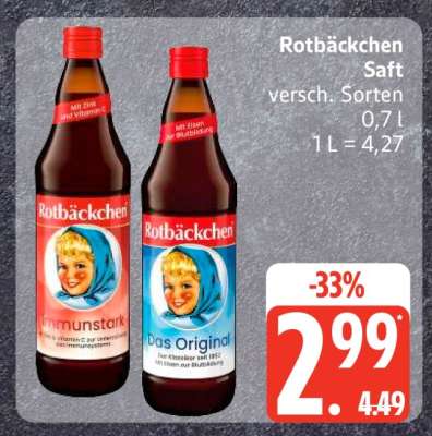 Rotbäckchen Saft