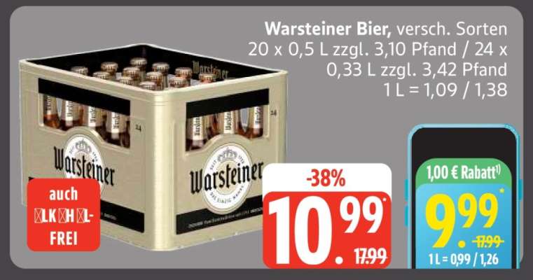 Warsteiner Bier, versch. Sorten