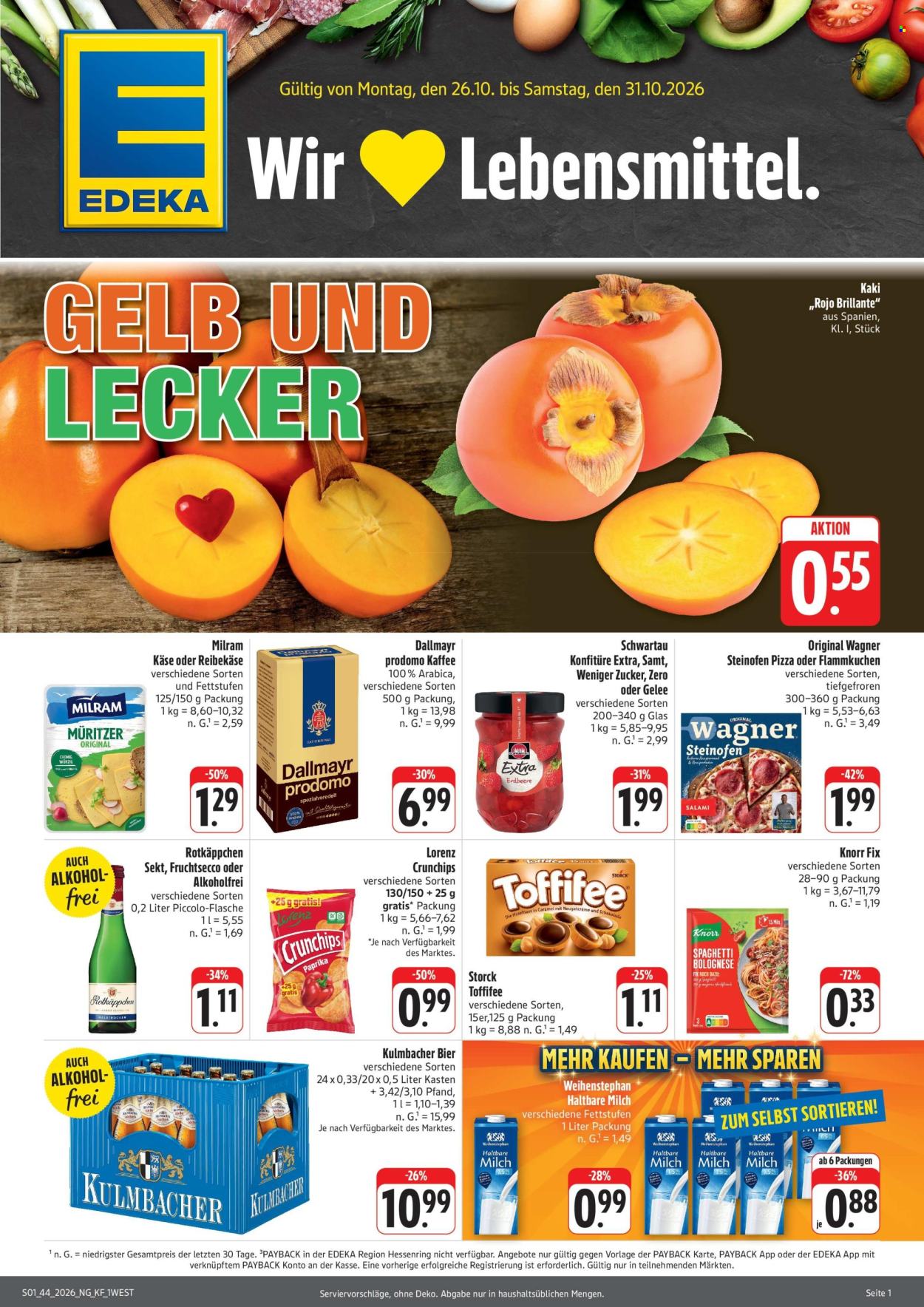 Edeka Prospekte  - 26.10.2026 - 31.10.2026. Seite 1