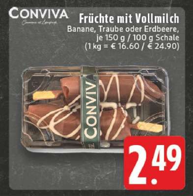 Früchte mit Vollmilch