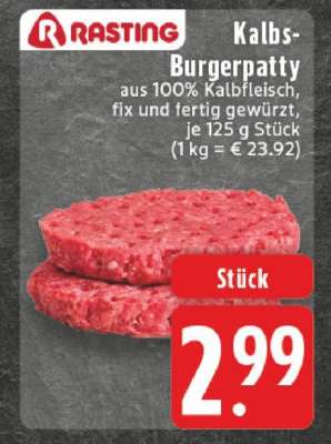 Kalbs-Burgerpatty