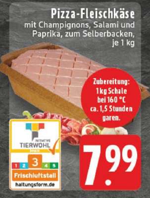 Pizza-Fleischkäse