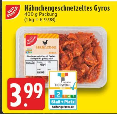 Hähnchengeschnetzeltes Gyros