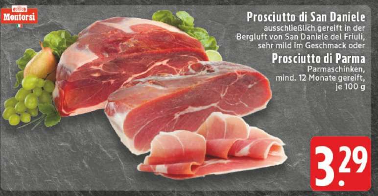 Prosciutto di San Daniele oder Prosciutto di Parma