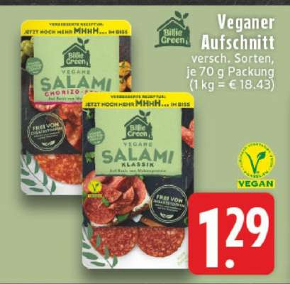 Billie Green veganer Aufschnitt