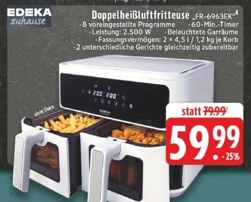Doppelheißluftfritteuse