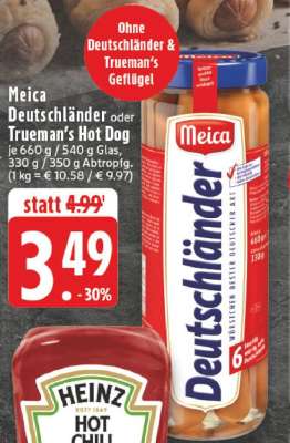Meica Deutschländer oder Trueman’s Hot Dog