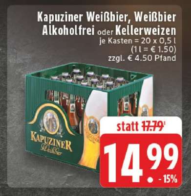 Kapuziner Weißbier, Weißbier alkoholfrei oder Kellerweizen