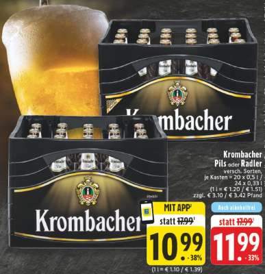 Krombacher Pils oder Radler
