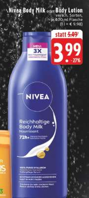Nivea Body Milk oder Body Lotion