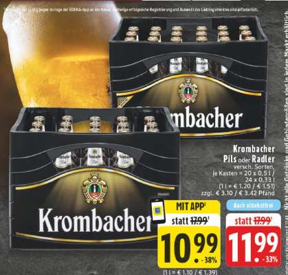 Krombacher Pils oder Radler