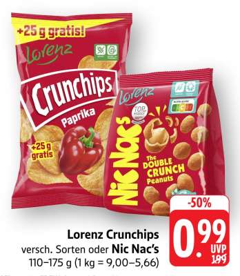 Lorenz Crunchips oder Nic Nac's