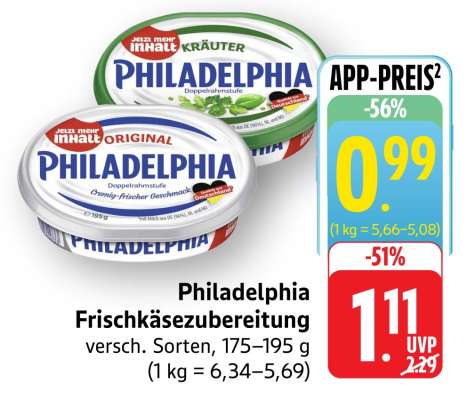PHILADELPHIA Frischkäsezubereitung