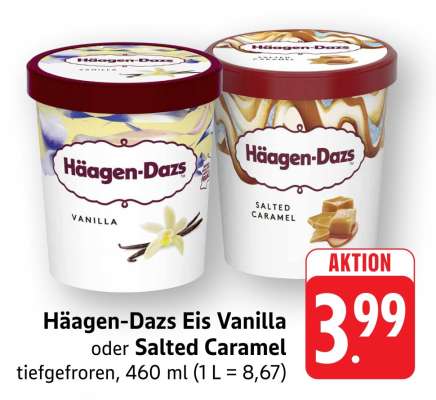 Häagen-Dazs Eis Vanilla oder Salted Caramel