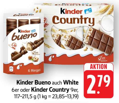 Kinder Bueno oder Kinder Country