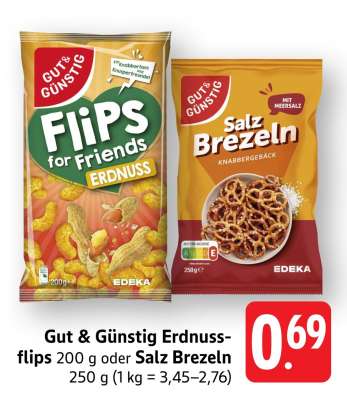 Gut & Günstig Erdnuss-flips oder Salz Brezeln