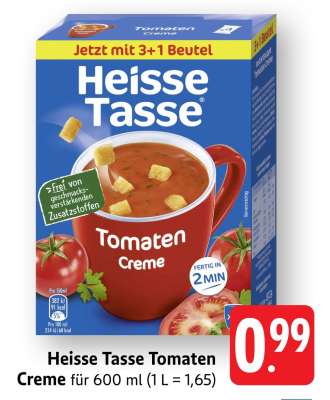 Heisse Tasse Tomaten Creme