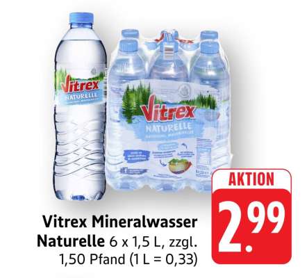 Vitrex Mineralwasser Naturelle