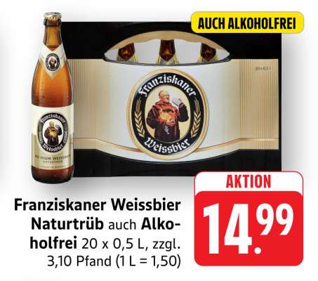 Franziskaner Weissbier Naturtrüb
