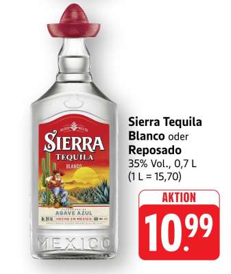 Sierra Tequila Blanco oder Reposado