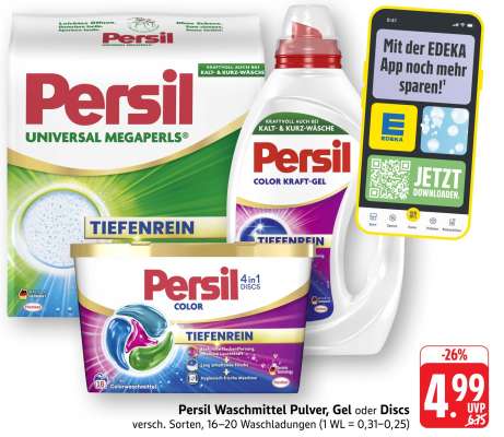 Persil Waschmittel Pulver, Gel oder Discs