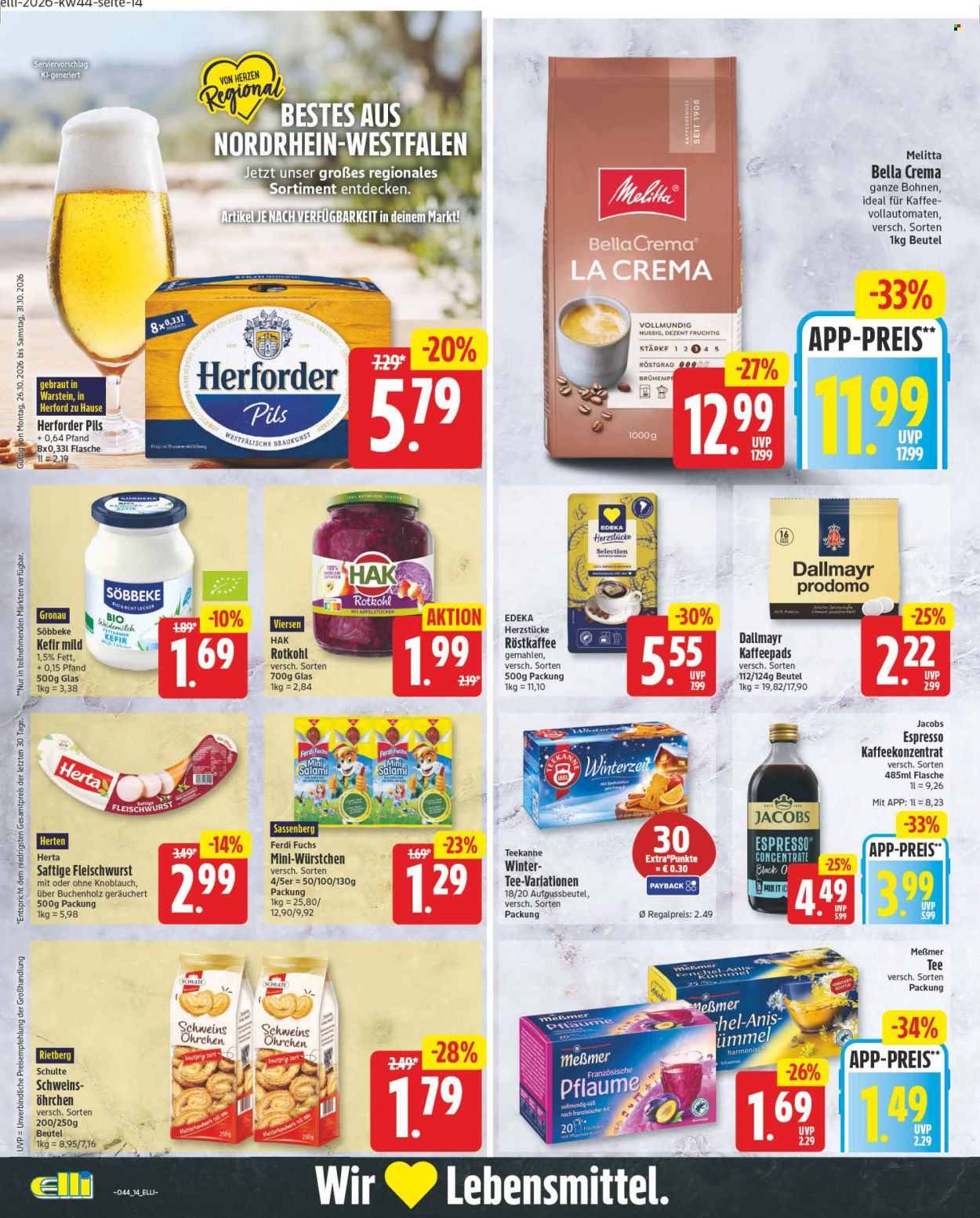 Edeka Prospekte  - 26.10.2026 - 31.10.2026. Seite 14