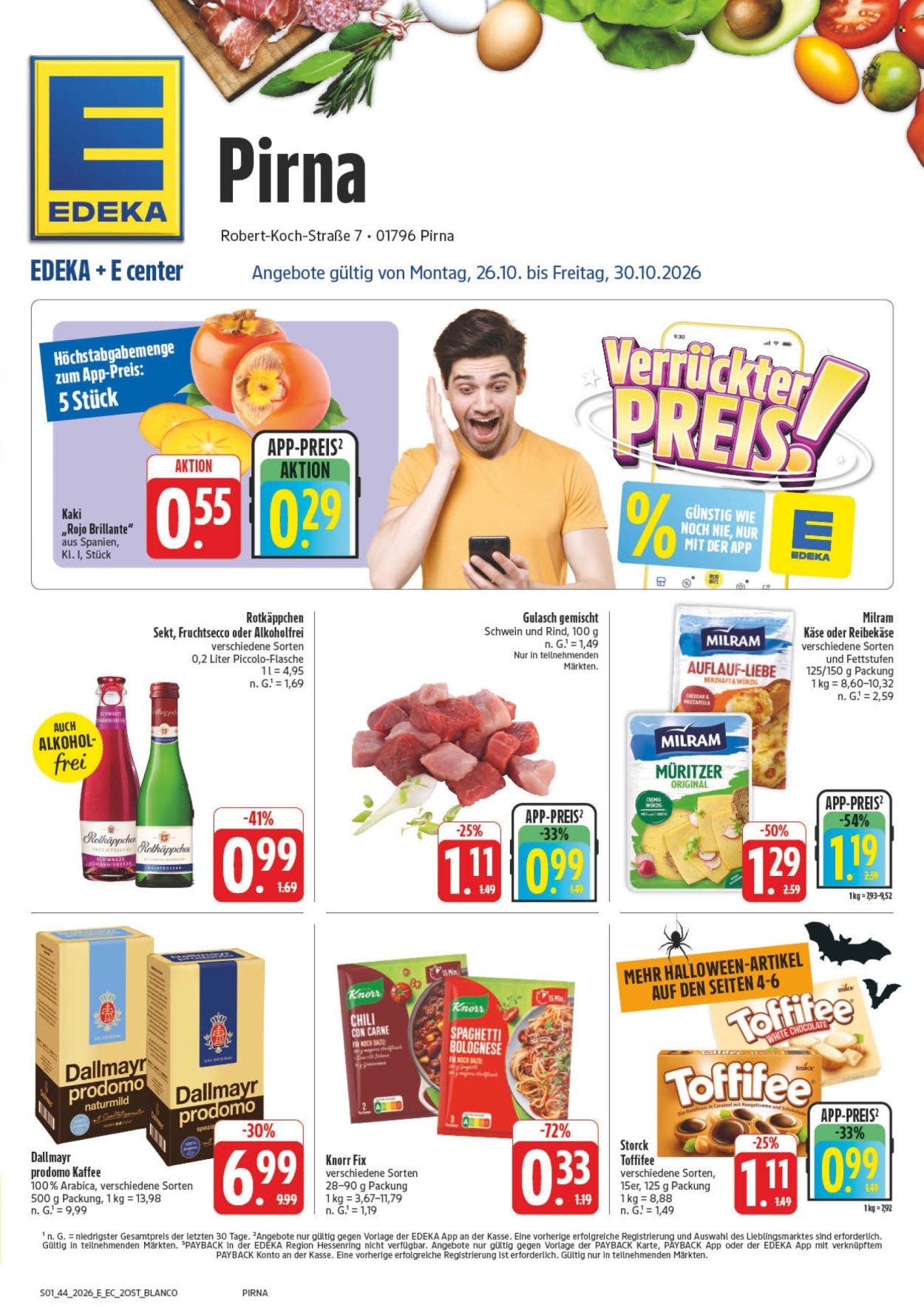 E center Prospekte  - 26.10.2026 - 31.10.2026. Seite 1
