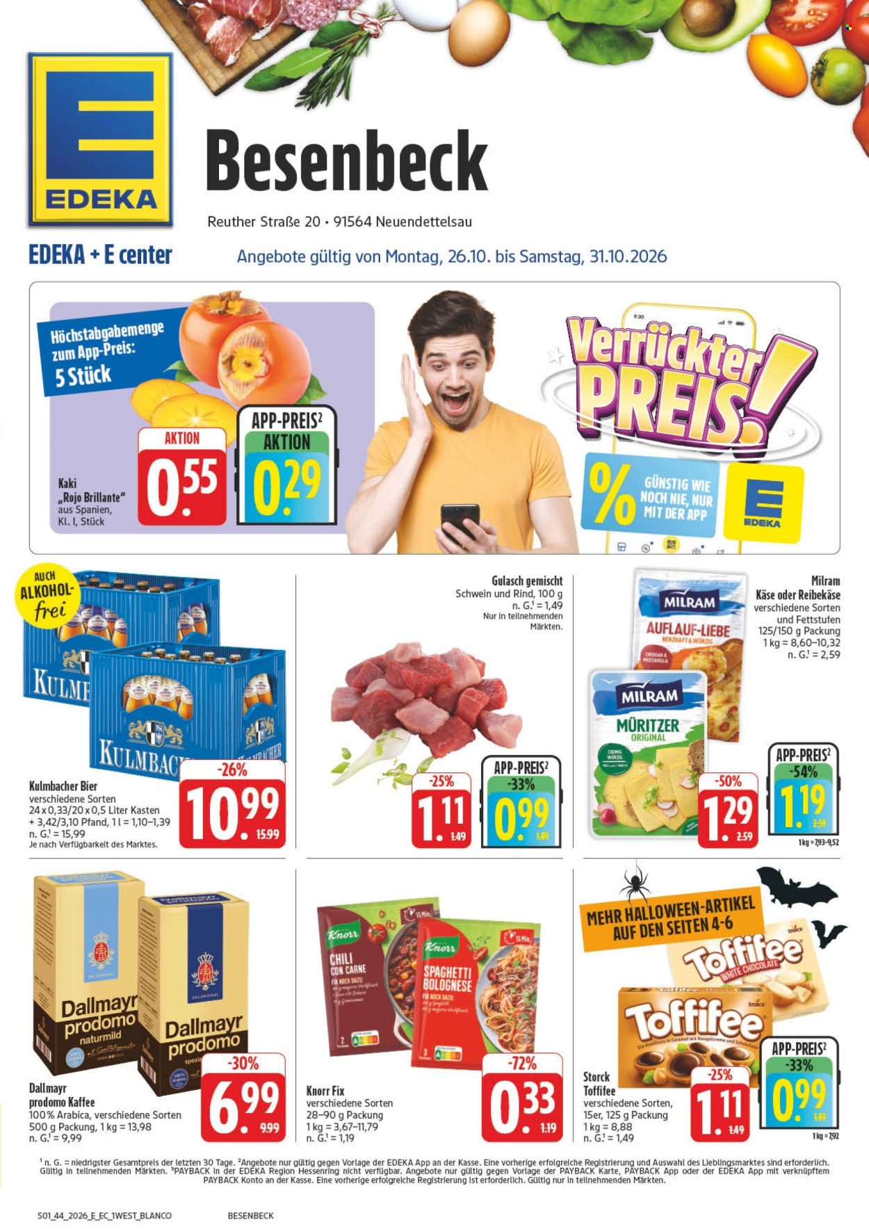 E center Prospekte  - 26.10.2026 - 31.10.2026. Seite 1