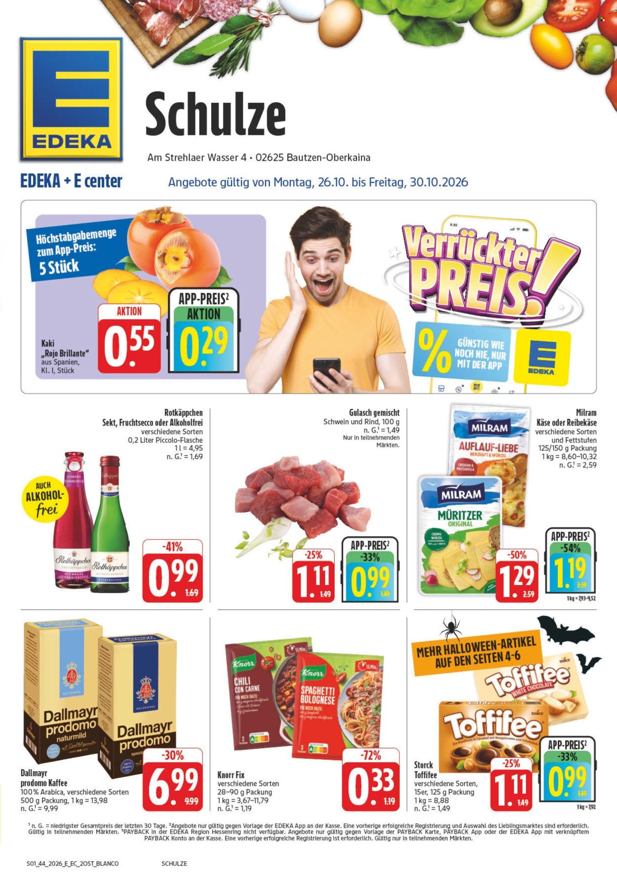 Edeka Prospekte  - 26.10.2026 - 31.10.2026. Seite 1