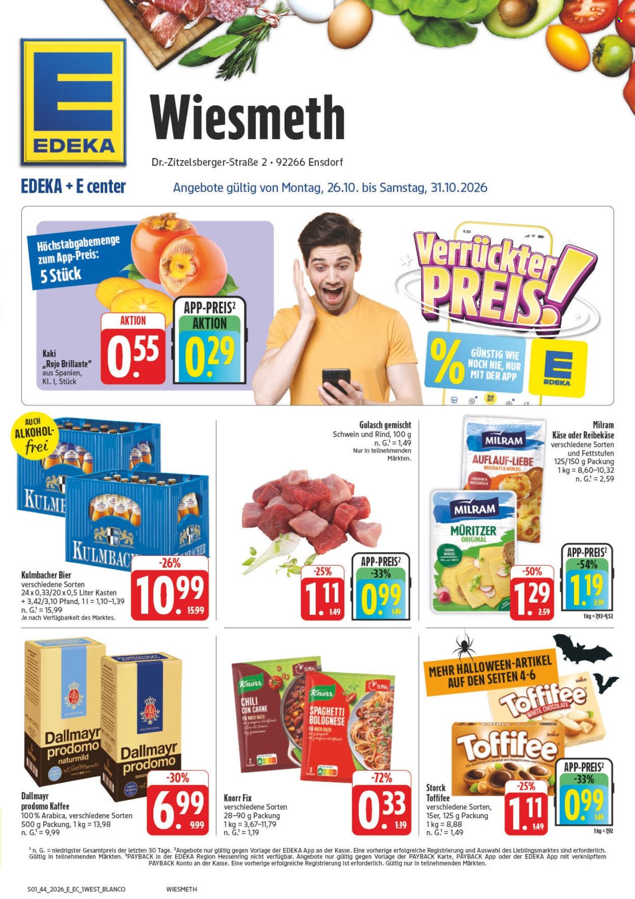 Edeka Prospekte  - 26.10.2026 - 31.10.2026. Seite 1
