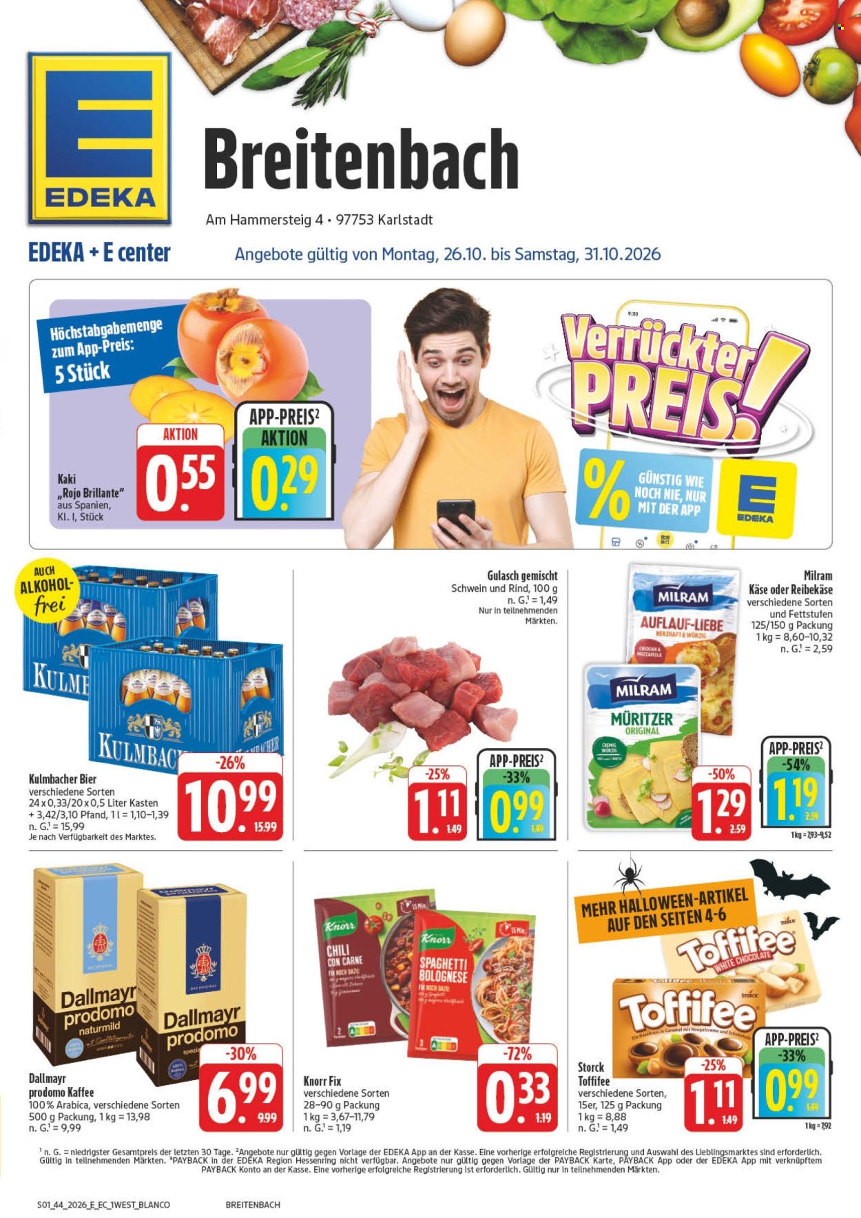 E center Prospekte  - 26.10.2026 - 31.10.2026. Seite 1