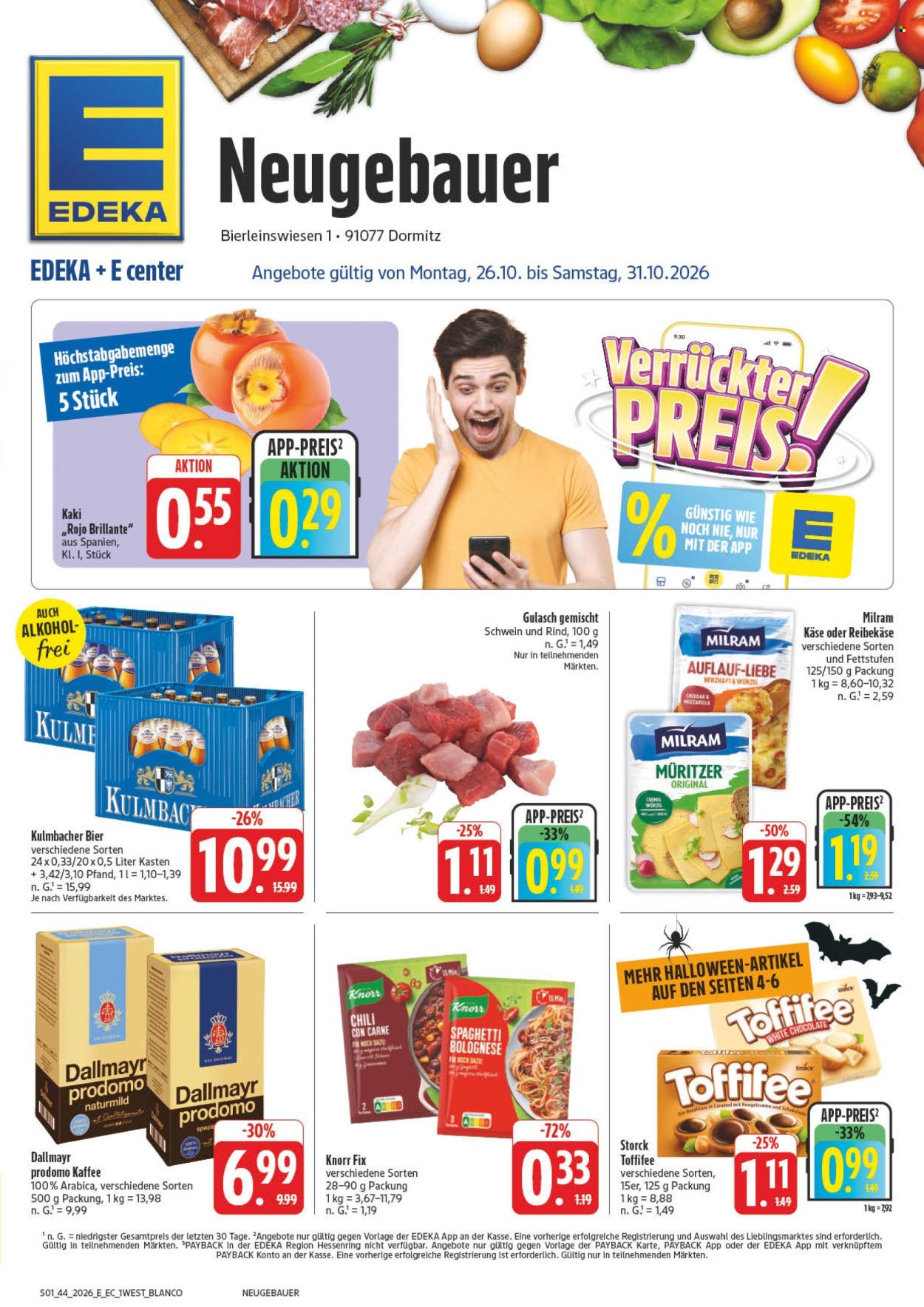 Edeka Prospekte  - 26.10.2026 - 31.10.2026. Seite 1