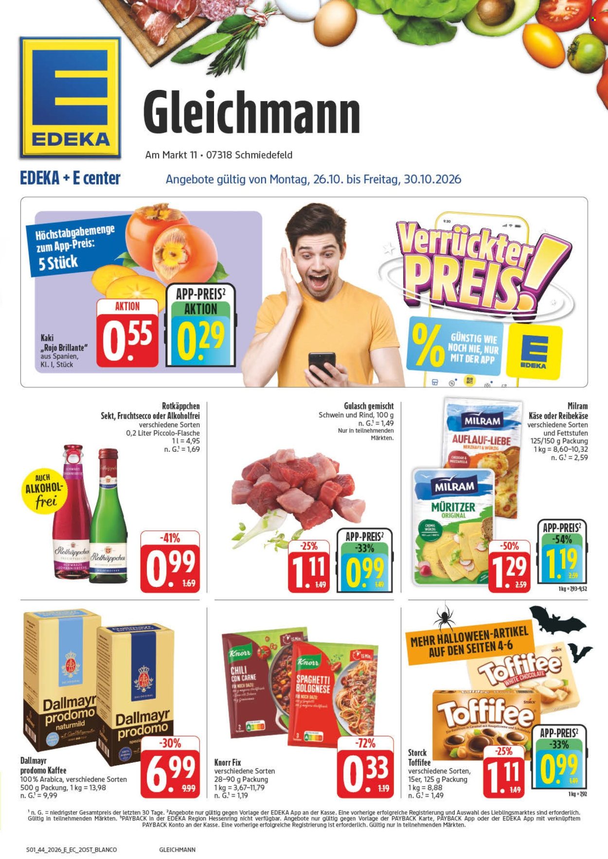 Edeka Prospekte  - 26.10.2026 - 31.10.2026. Seite 1
