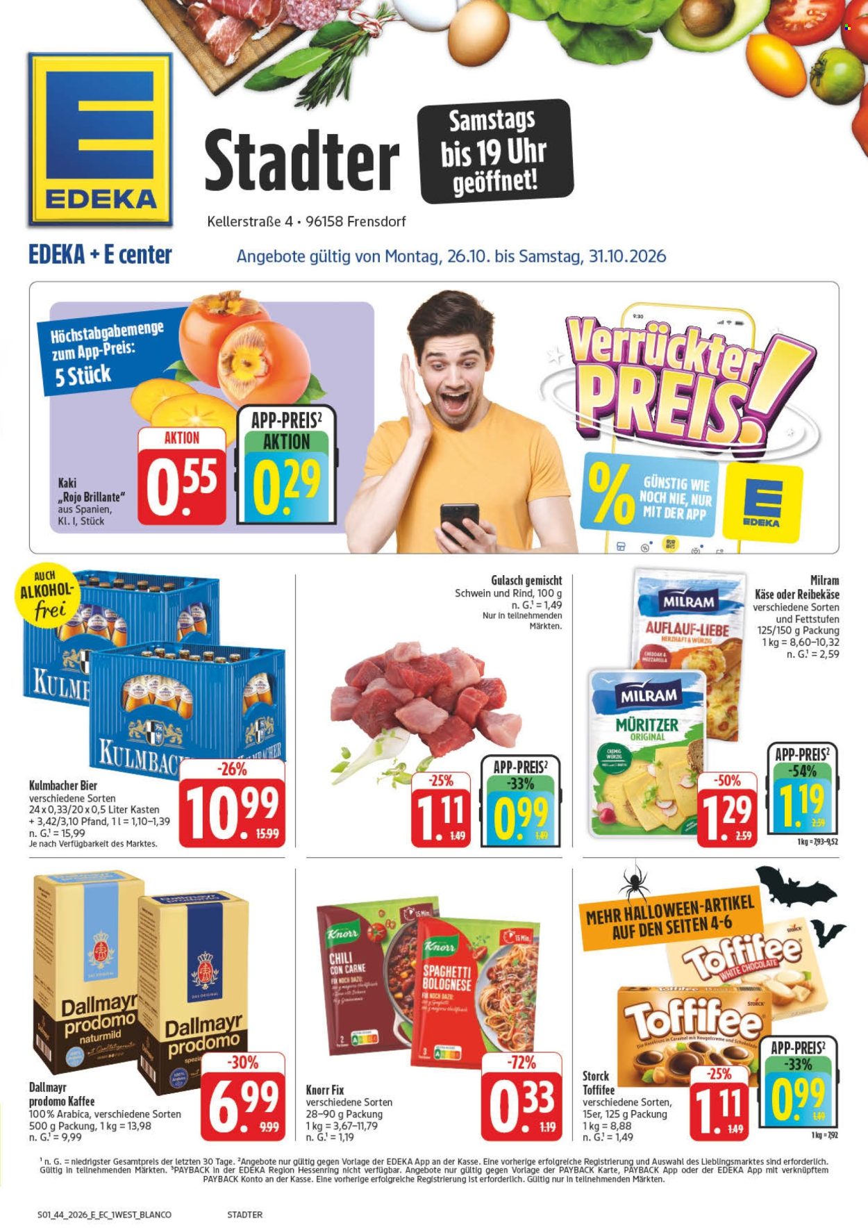 Edeka Prospekte  - 26.10.2026 - 31.10.2026. Seite 1