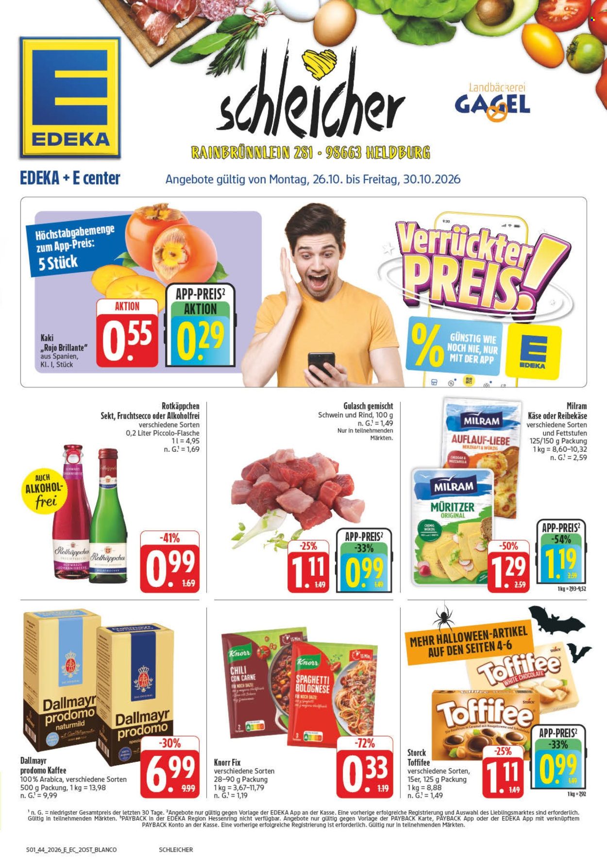 Edeka Prospekte  - 26.10.2026 - 31.10.2026. Seite 1