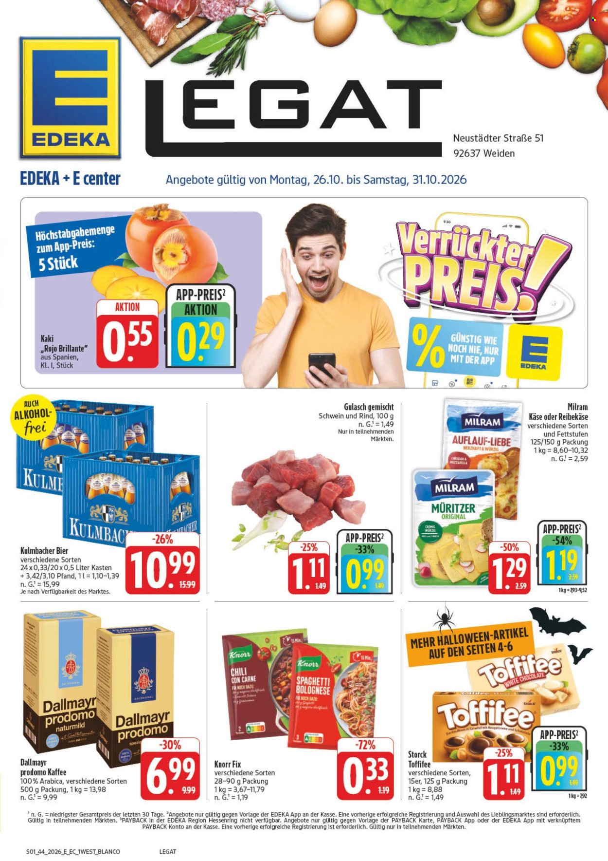 E center Prospekte  - 26.10.2026 - 31.10.2026. Seite 1