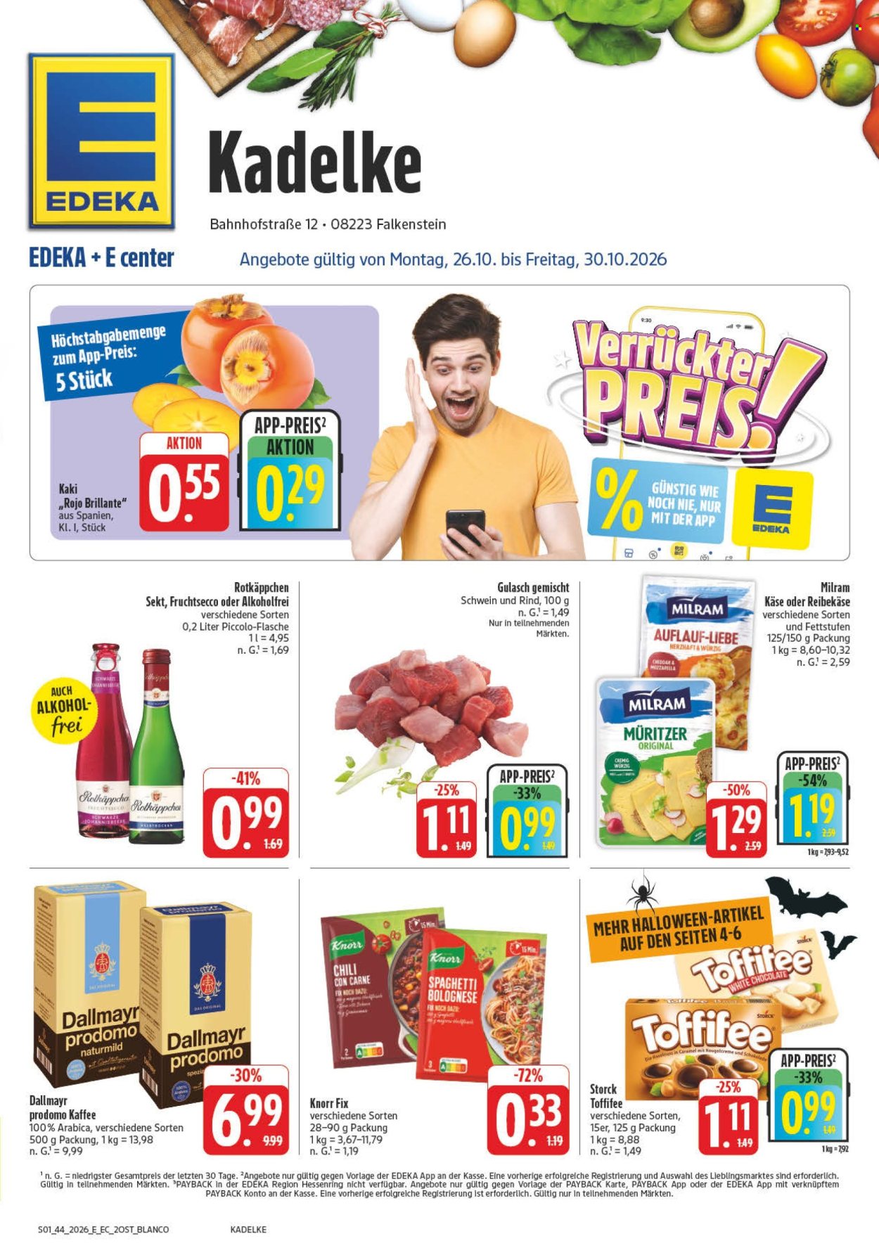 Edeka Prospekte  - 26.10.2026 - 31.10.2026. Seite 1