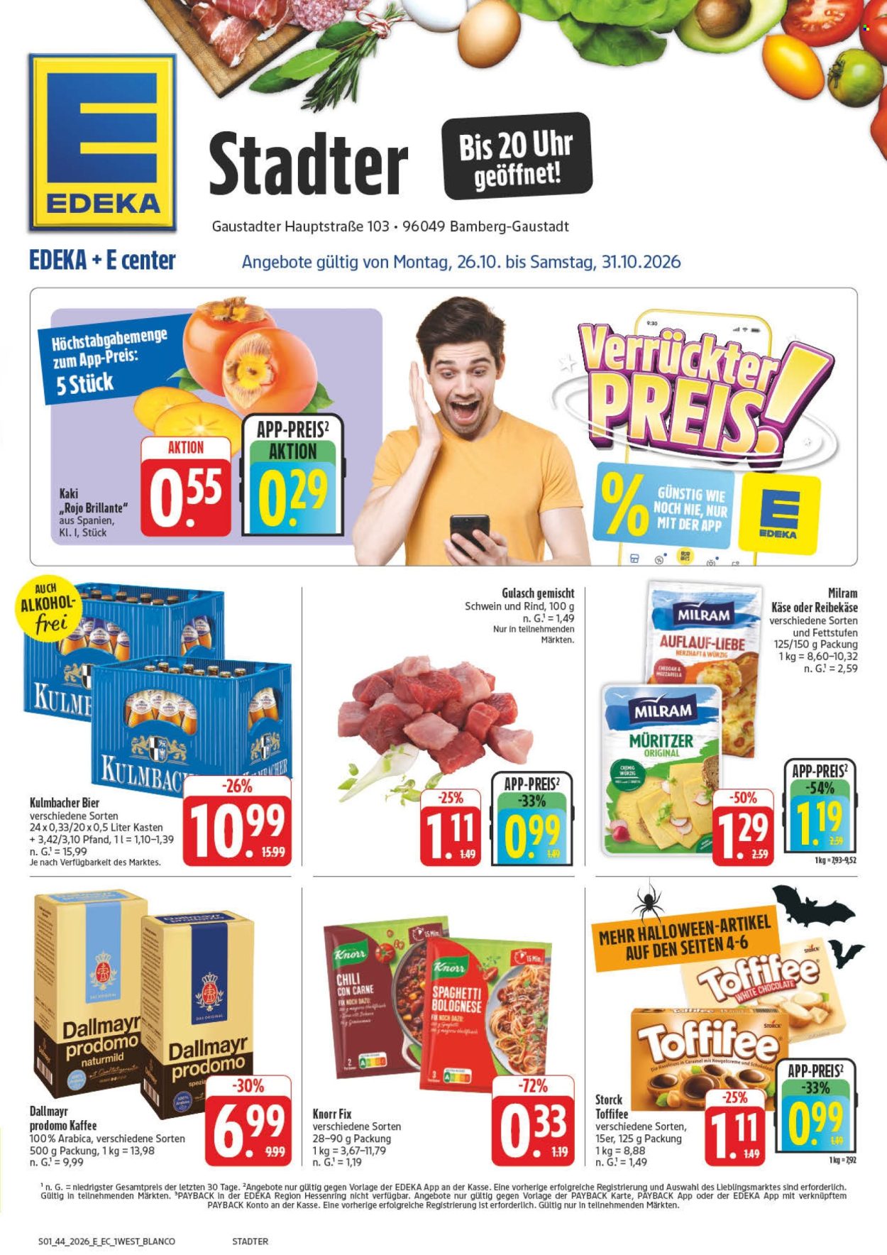 Edeka Prospekte  - 26.10.2026 - 31.10.2026. Seite 1