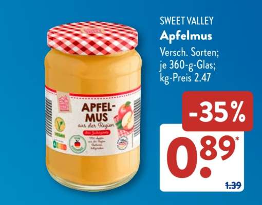 SWEET VALLEY Apfelmus