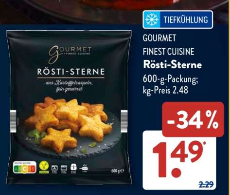 GOURMET FINEST CUISINE Rösti-Sterne